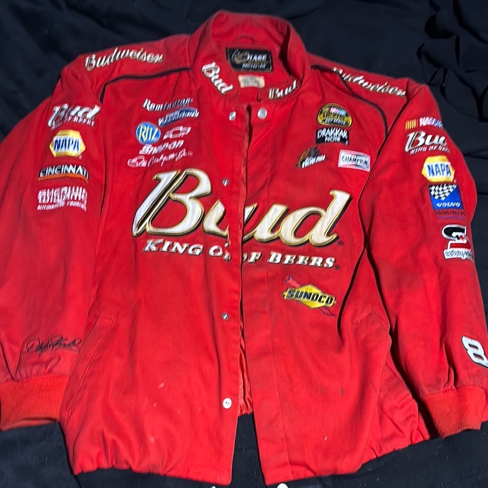 Budweiser Red and Gold Varsity Bomber Jacket